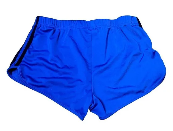 Three Stripe Roller Derby Shorts Womens Size Medium Royal Blue Black - Image 2