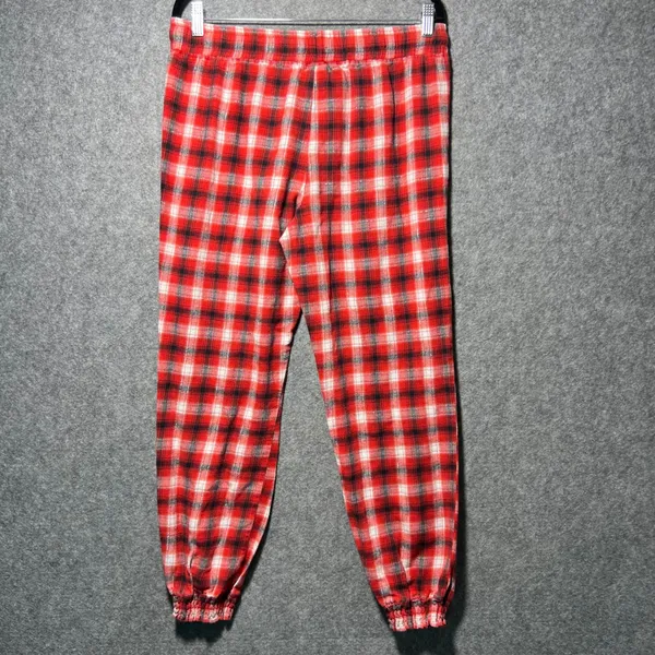 Ohio State Buckeyes Plaid Lounge Pants Sleepwear Joggers Size L‎ Red White - Image 6