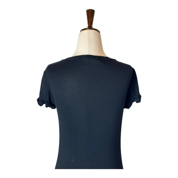 C&C California Dress Women‎ XS Black Short Sleeve Scoop Neck Tee Maxi Lounge - Image 5