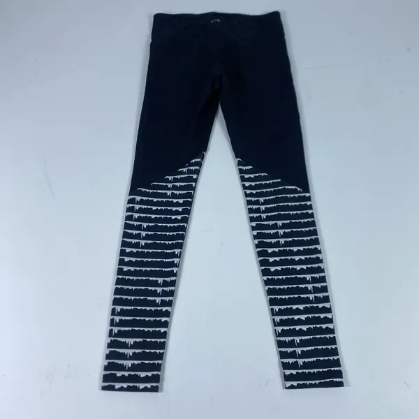 Under Armour Leggings Womens Medium Black‎ Striped Ankle Yoga Running Gym Pants - Image 8