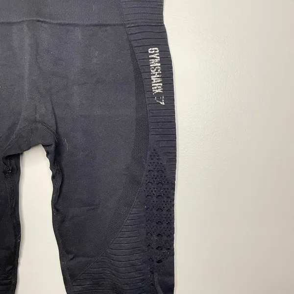 Gym Shark Energy Seamless High Waisted Leggings, Black, Size S, EUC - Image 6