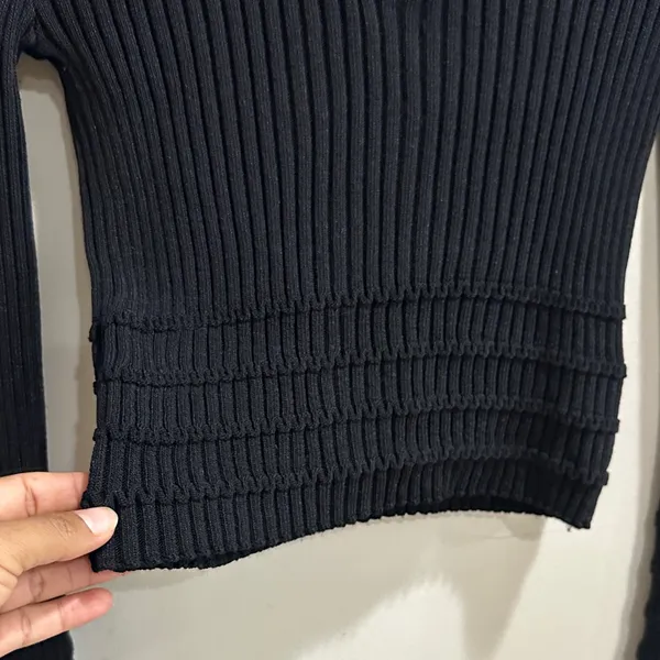 Maeve by Anthropologie Black Knit Top - Image 5