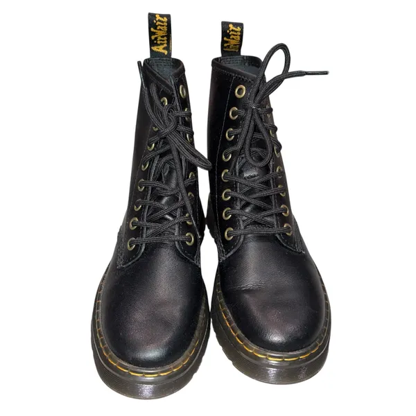 Dr. Martens Black Leather Lavala Combat Boots 5  - Image 2