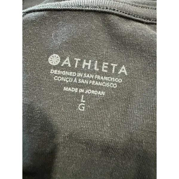Athleta Womens Relaxed Crew Neck Short Sleeve Top Charcoal Gray‎ Large - Image 5