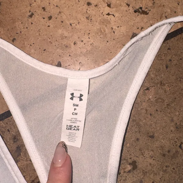 Under Armour White Mesh Racerback Tank Top - Image 2
