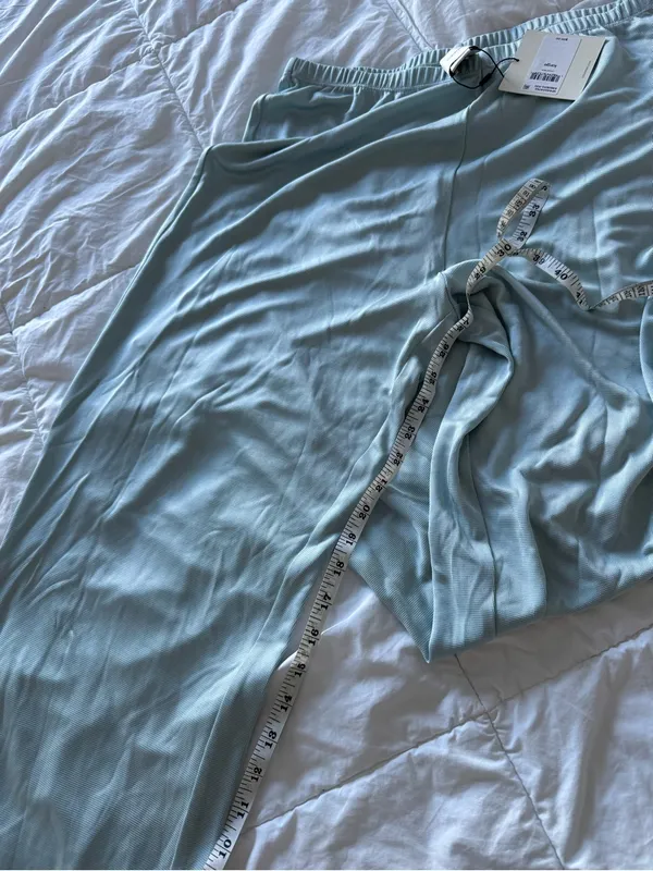 Calvin Klein light cloud blue lounge wear luxury relaxed wide pants large NWT - Image 8