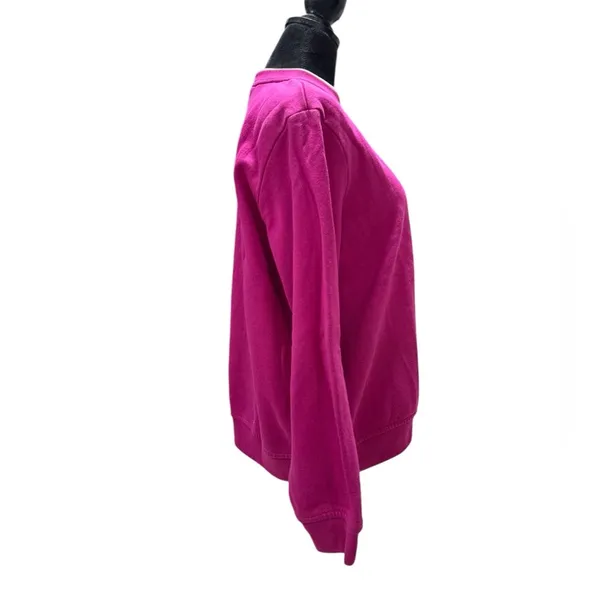 Kim Rogers Magenta‎ Floral Embroidered Sweatshirt L - Image 6