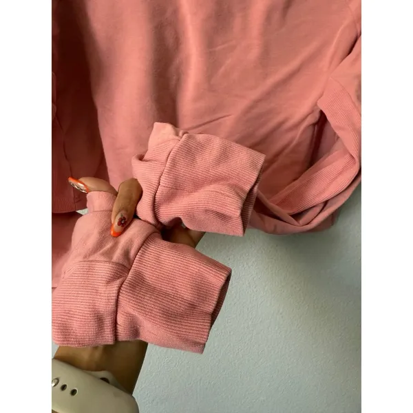 Gymshark Salmon Pink Cropped Sweatshirt Small Athleisure Workout Pullover - Image 6