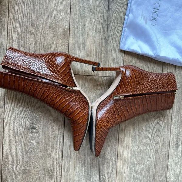 Jimmy Choo Croc Embossed Boots - Image 12