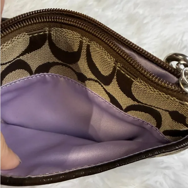 Coach Brown Wristlet - Image 3