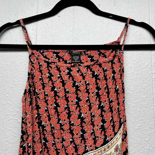 Vintage Nolita Patchwork Beaded Floral Maxi Dress Womens Small Y2K Fairy Grunge - Image 4