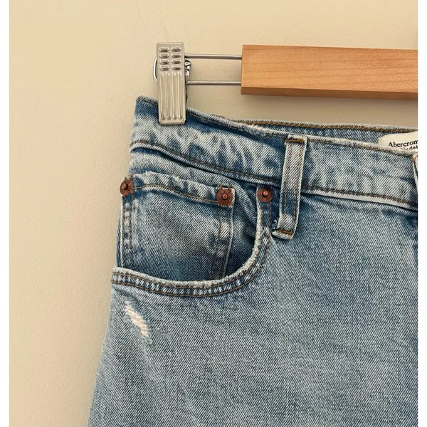 Abercrombie & Fitch Distressed Straight Leg Jeans Sz 27 - Image 5