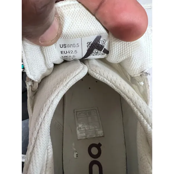On Cloudnova Women’s Size 10.5 White Burgundy CloudTec Lifestyle Running Shoes - Image 6