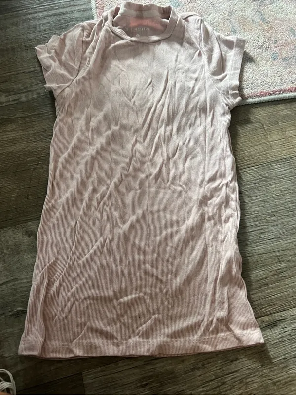 SET ACTIVE Women's Short Sleeve Ribbed Tee in pale pink - Image 7