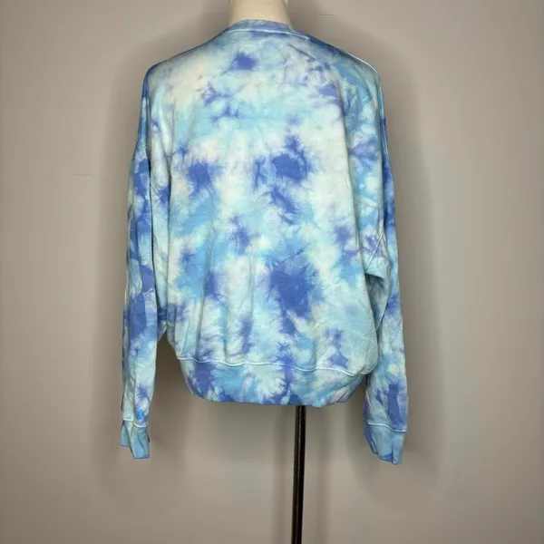 PINK - Victoria's Secret Blue Tie Dye Crewneck - Image 4