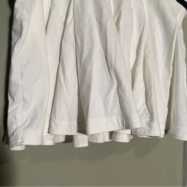 Daily Practice Anthropologie Women's Size XL Kick Back Pleated Mini Skirt White - Image 6