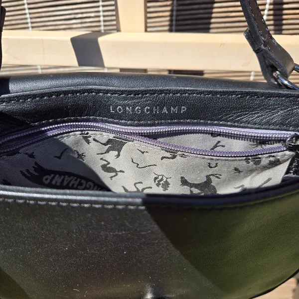 LONGCHAMP Cavalcade Black Leather Crosdbody Bag Small - Image 9