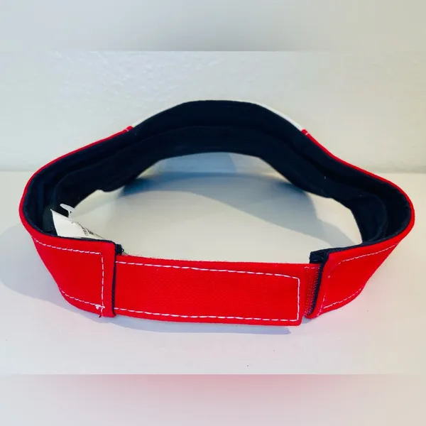 Bubba Gump Shrimp‎ Co. NWT Vintage Red, White & Navy Visor - Image 7