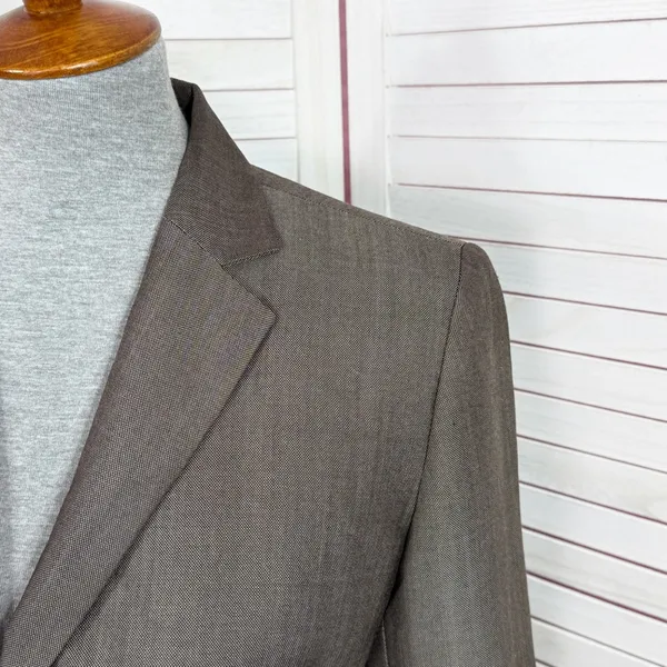 Ann Taylor Wool Blend‎ Blazer Jacket Taupe Brown Size 6 - Image 5