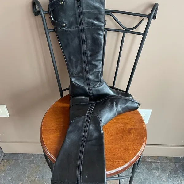 Corso Como Geneva Leather Riding Boots in Black‎ size 8 - Image 3