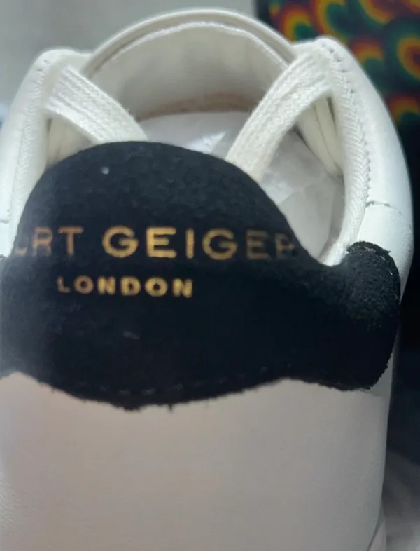 Kurt Geiger London Laney Leather Sneakers White Black Women’s Size 5 NWT - Image 4