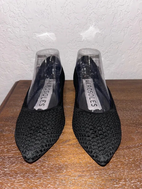 AEROSOLES Point Knit Danielle Ballet Flat Shoes Size 8.5 - Image 4