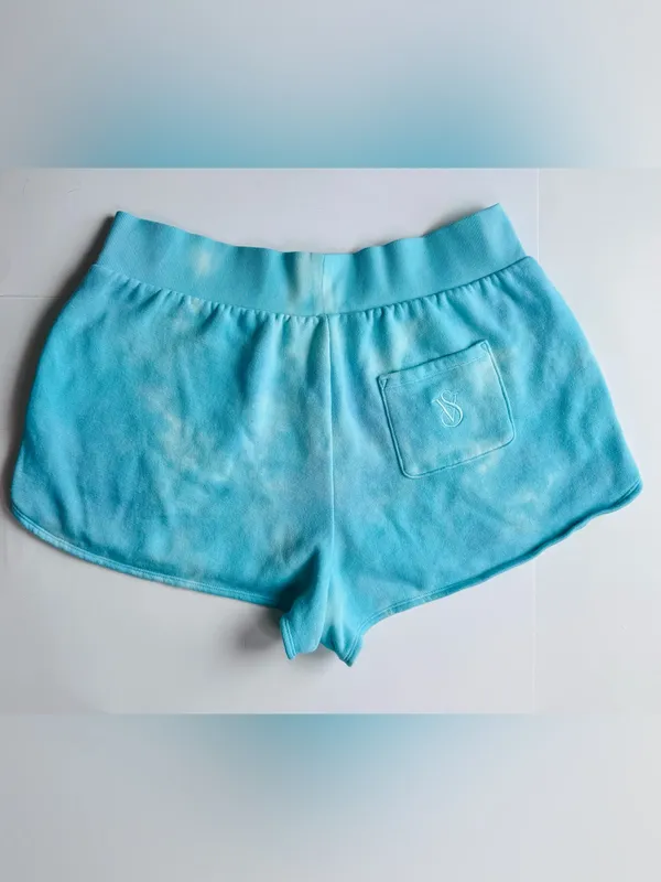 Victoria's Secret Light Aqua Athletic Lounge Pocket Shorts Size L - Image 4