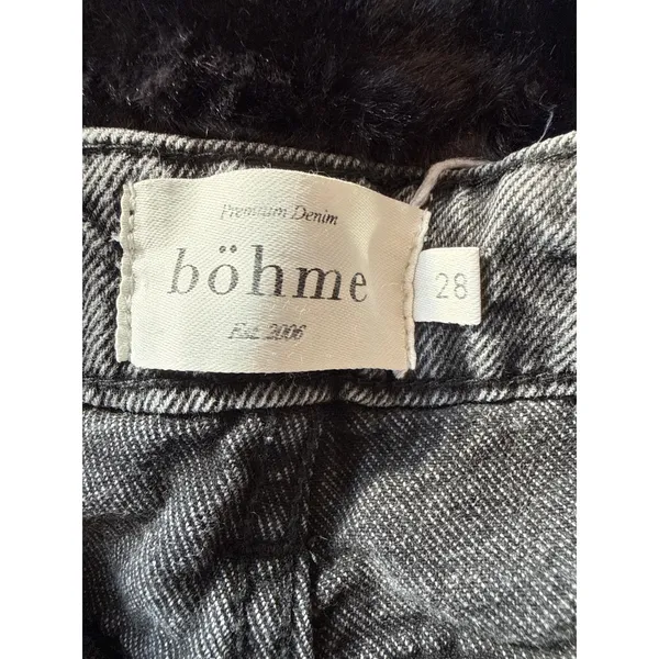 Bohme Harold Distressed Mom Jeans Faded Black‎ High Rise Size 28 - Image 7