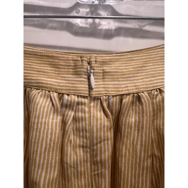 Sruti Dalmia Gold Stripe Maxi Skirt XS Resortwear Boho‎ Glam Flowy Capsule - Image 4