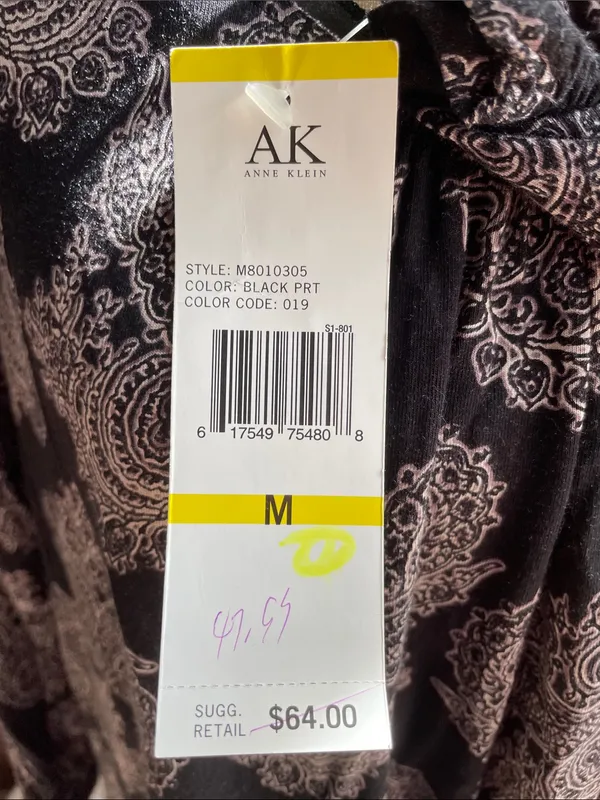 Anne Klein Long Sleeve Scoop Neck Knit Dress - M - Image 8