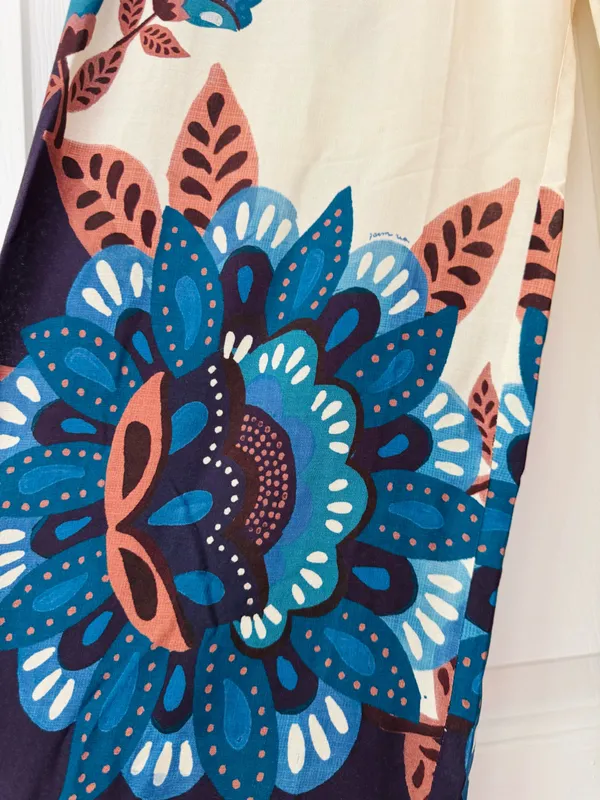 Farm Rio Martina Printed Pull-on Wide-Leg Pants, Size M - Image 10