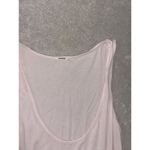 Monrow Women's V-Neck‎ Sleeveless Pockets Short Romper Pink Size XS - Image 4