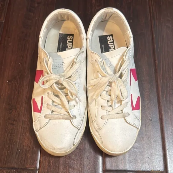 Golden Goose superstar‎ White / Pink leather women's sneakers size 35 - Image 2