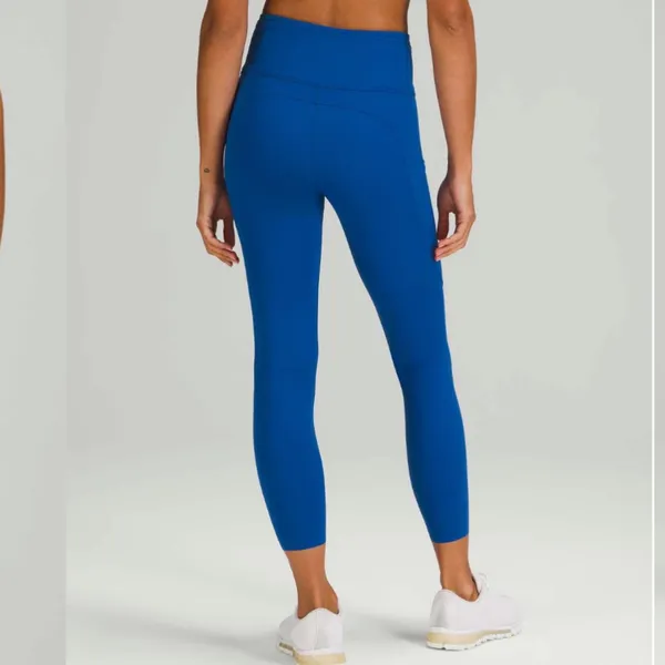 Lululemon Fast and Free High Rise Tight 25" Nulux Symphony Blue Leggings 18 - Image 6
