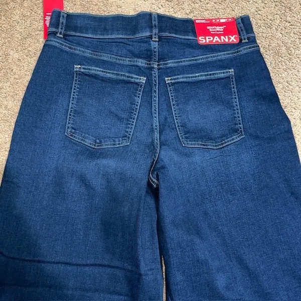 Spanx SPANXshape EveryWear Wide Leg Jeans Pull On Pacific Wash XLP XL Petite‎ - Image 7