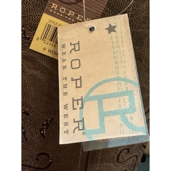 Roper Chloe Snip Toe Cowboy Womens Brown Casual Boots 09-021-1556-0768 Size 8 - Image 9