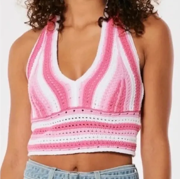 Hollister Crochet Halter Top - Image 3
