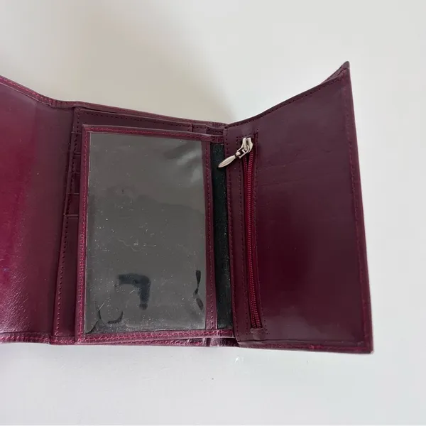 Kate‎ Spade Vintage Tri-fold Blue Brown Striped Wallet - Image 4