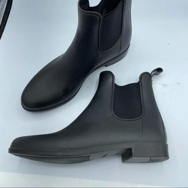Sam Edelman Black Rubber Chelsea Rain Boots Womens 10 Waterproof Winter Fall - Image 2