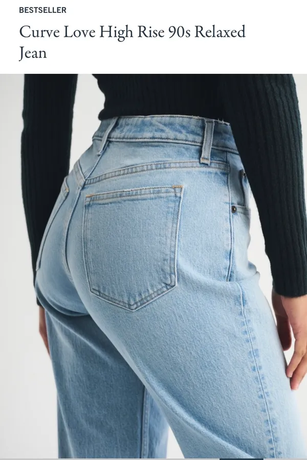 Abercrombie & Fitch "Curve Love" High Rise '90s Relaxed jean - Image 3