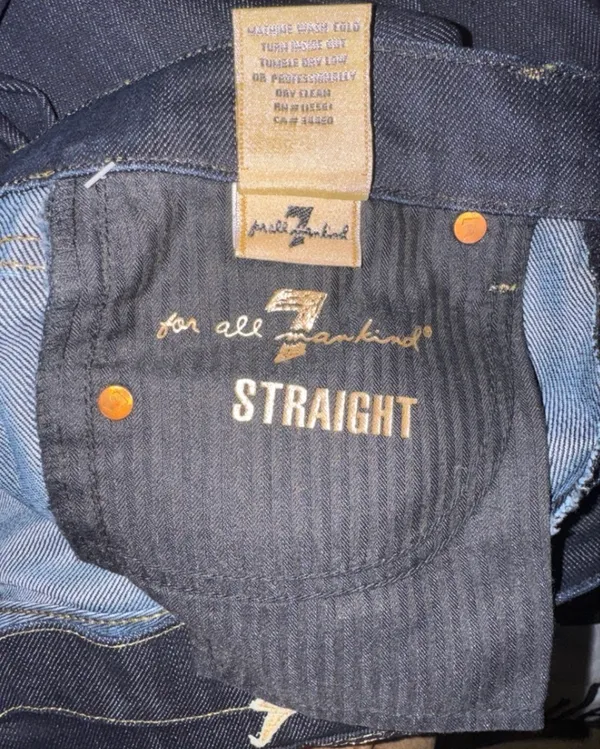 7 for All mankind Jeans Straight Size 28 Hemmed Bin P11 - Image 7