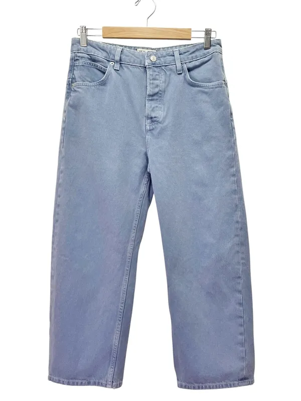 Free People We The Free Deep Trance Dropped Barrel Jeans Size 27 Ocean Blue Wash - Image 2