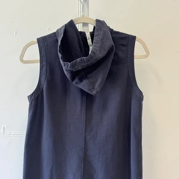 The Black Dog Womens Sleeveless Full Zip Hoodie Vest Cotton Gray XS Contemporary - Image 5