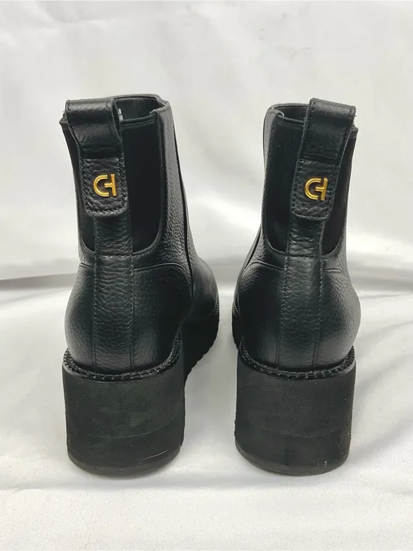 Cole Haan ZERØGRAND City Wedge Chelsea Boots Sz 6.5 Booties Leather Side-Zip - Image 7