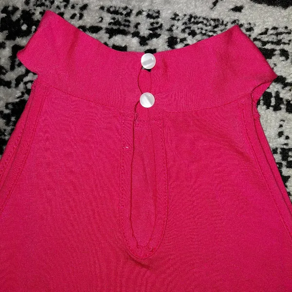 Loveappella Polish Pink Tiered Halter Maxi Dress Size Large NWOT - Image 15