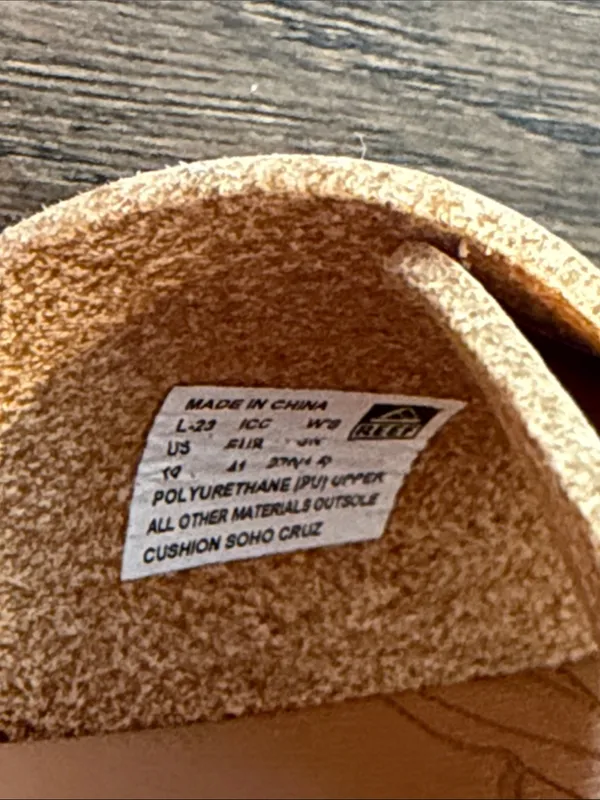 Reef Vista SoHo Cruz Sandals Size 10 in Natural - C67-040 - Image 2