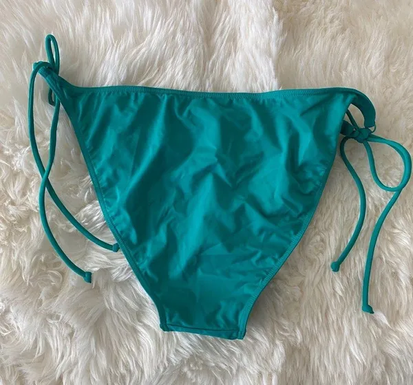 Triumph Teal Tie String Bikini Bottoms NWT Size L - Image 6
