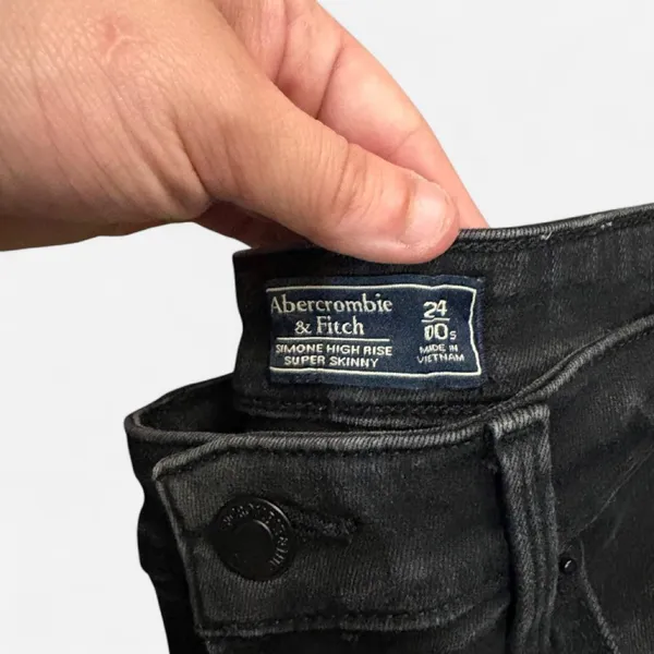 abercrombie & fitch high‎ rise black skinny jeans - Image 2
