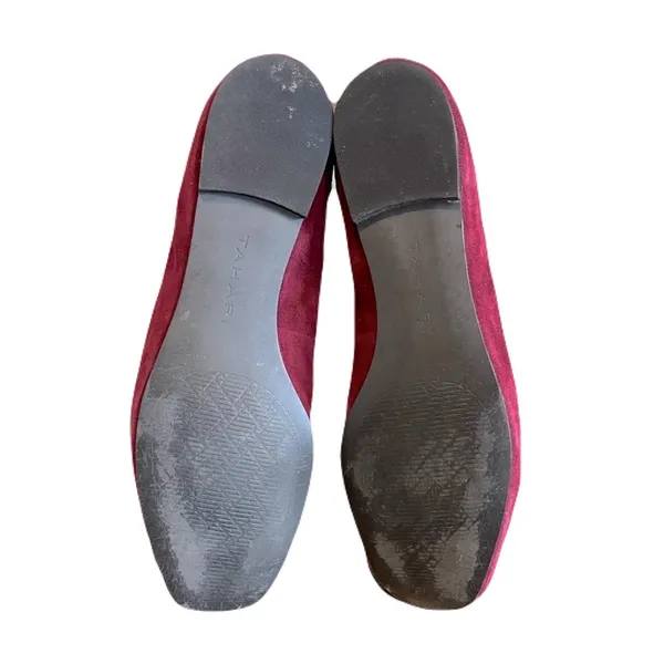 Tahari ‘Clementine’ Burgundy Suede Smoking Slipper Loafers, Size 7 - Image 7