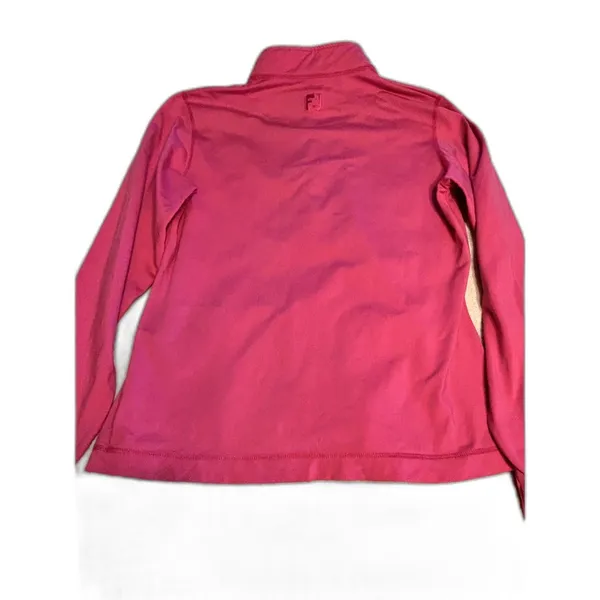 FootJoy Pink Full Zip Golf Jacket Women Medium Athletic Lightweight FJ Stretch - Image 7